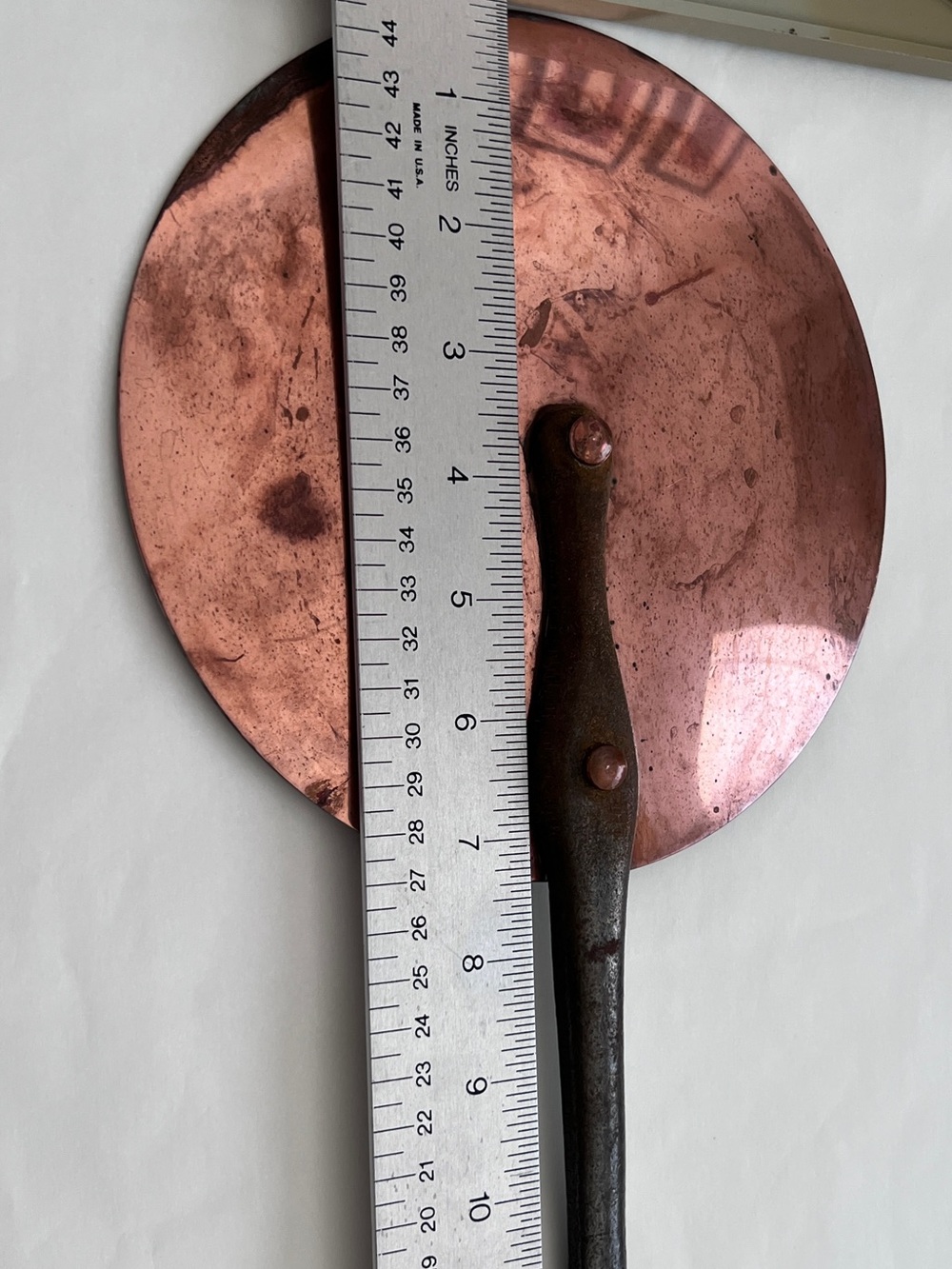 Vintage Copper Splash LId 7" with Handle